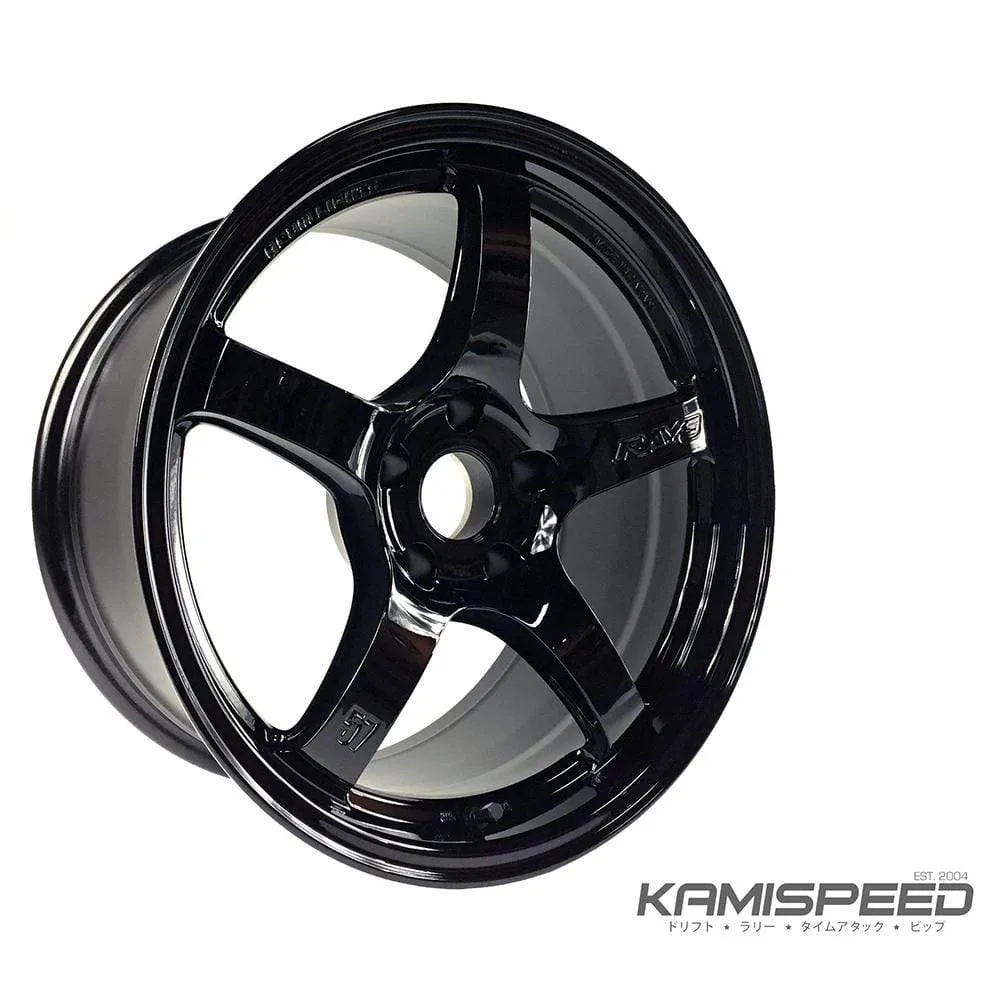 GramLights 57CR 19x9.5  45 5x100 Wheel in Glossy Black
