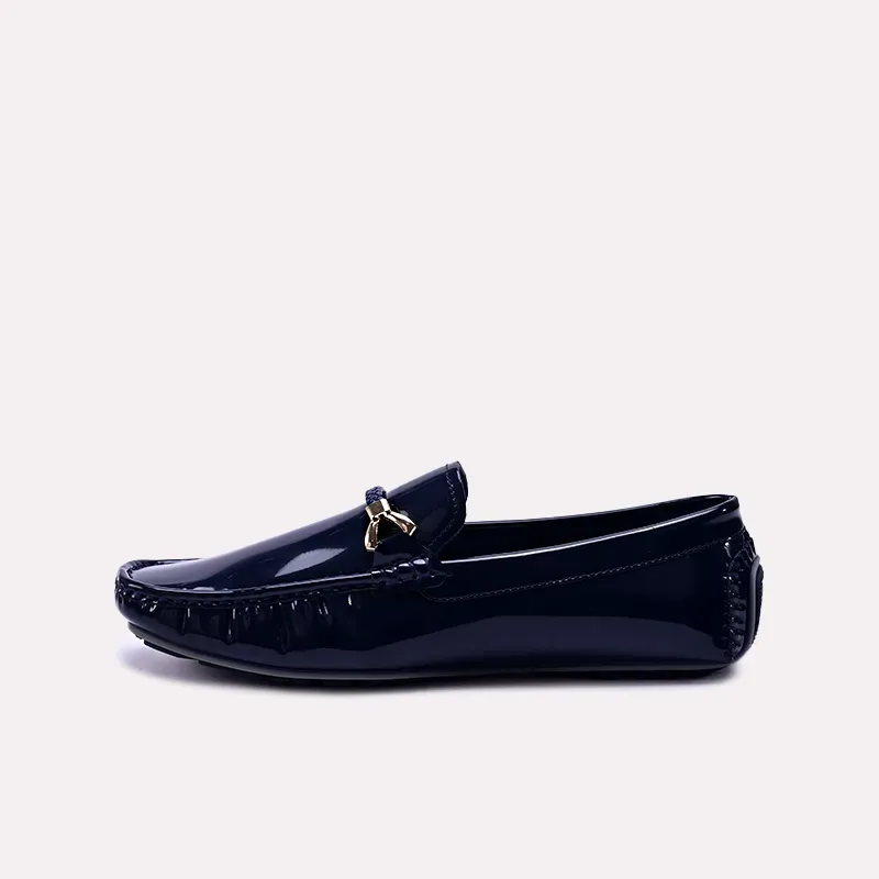 Griffith Blue Glossy Horsebit Loafers 0130870