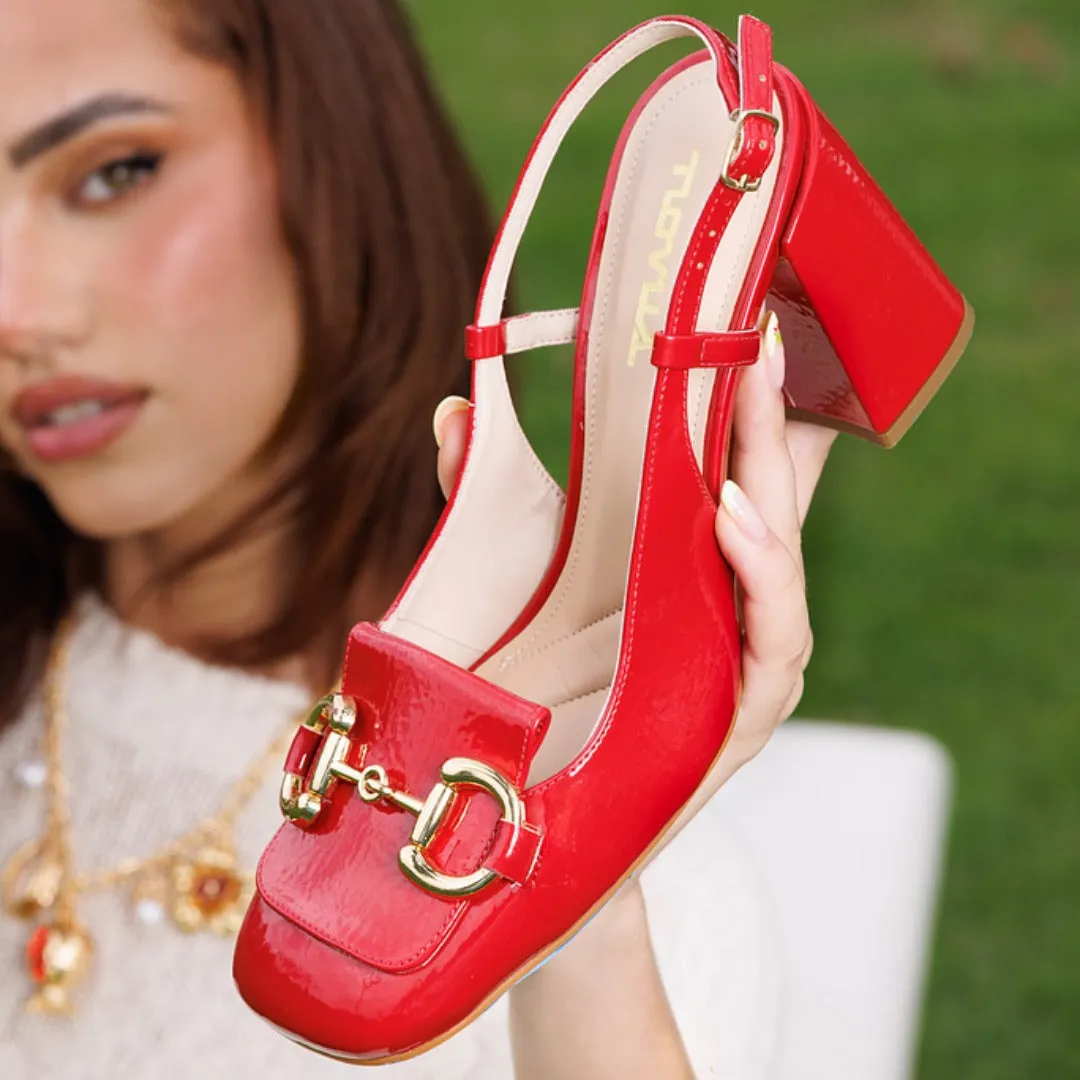 Hamia Red Glossy Patent