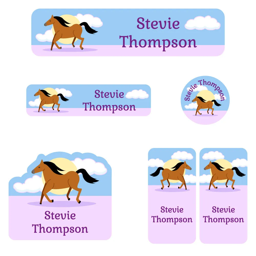 Horse Kindergarten Labels Pack