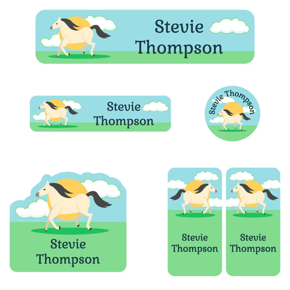 Horse Kindergarten Labels Pack