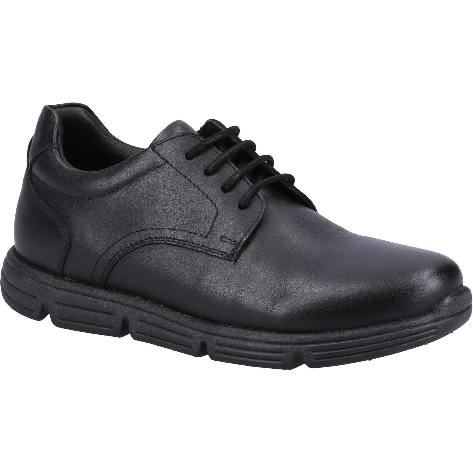 Hush Puppies Kids Adrian Leather School Shoes - Black