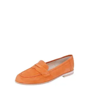 Jon Josef Women's Audrey Orange Smoking Loafer Suede Flats
