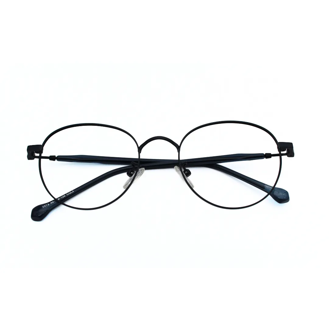 Jubleelens Metal Round Frame 5872 Matt Blue Eye Glass - Elevate Your Look with These Stylish and Sophisticated Round Frames