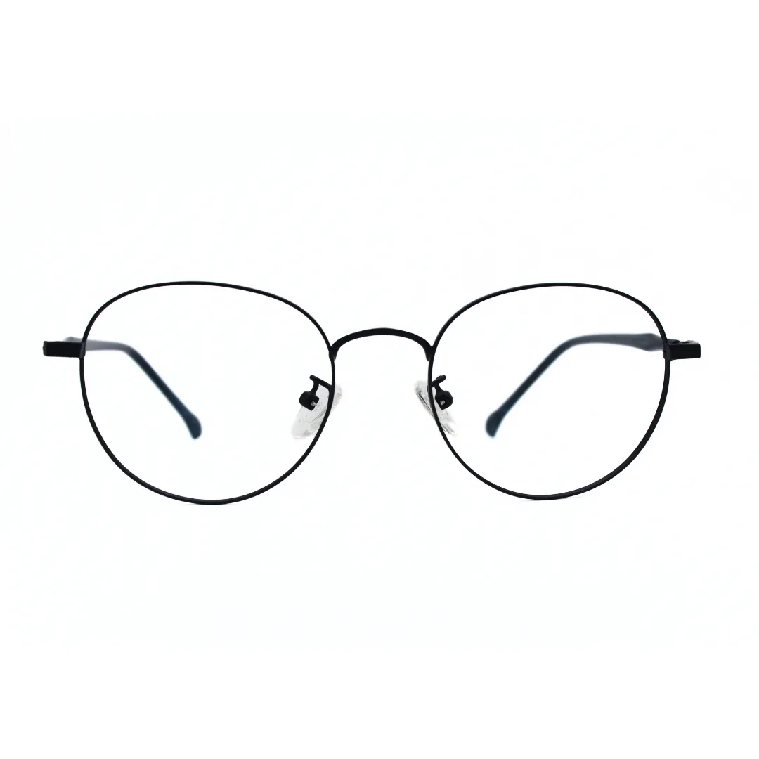 Jubleelens Metal Round Frame 5872 Matt Blue Eye Glass - Elevate Your Look with These Stylish and Sophisticated Round Frames