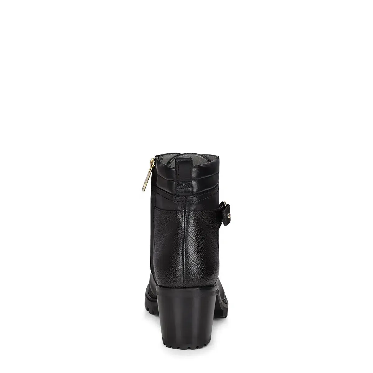 K34MTTS - Cuadra black fashion stingray ankle combat boots for women