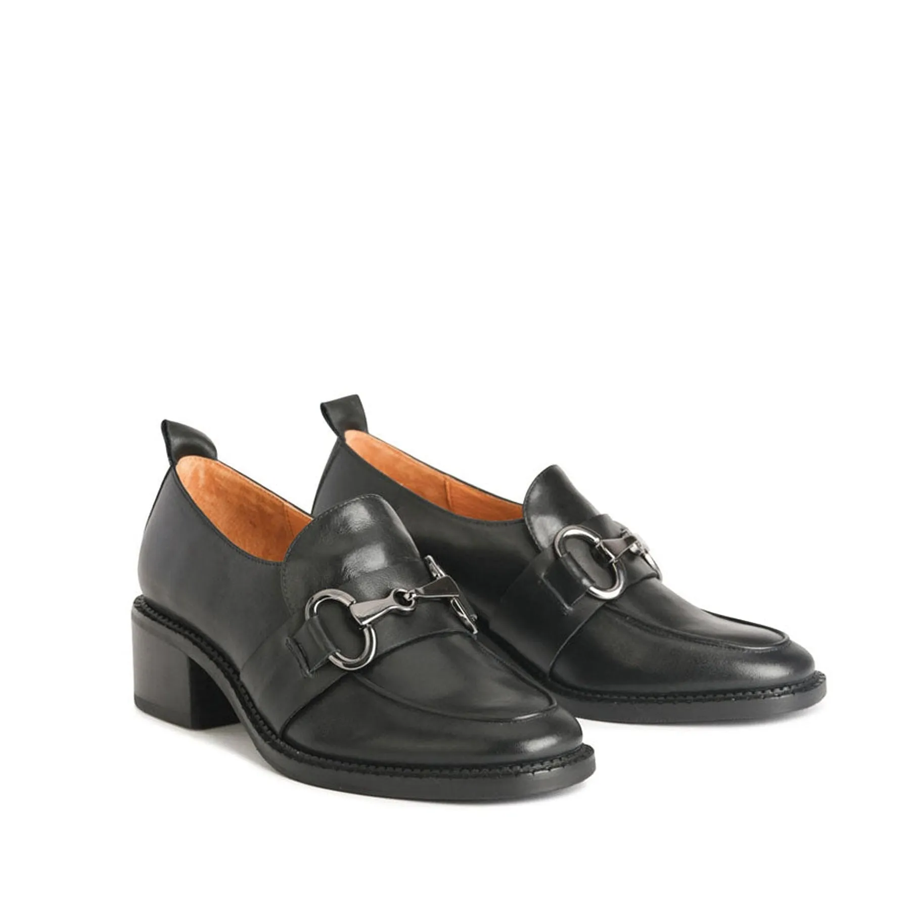 KEILY LEATHER HEEL LOAFERS