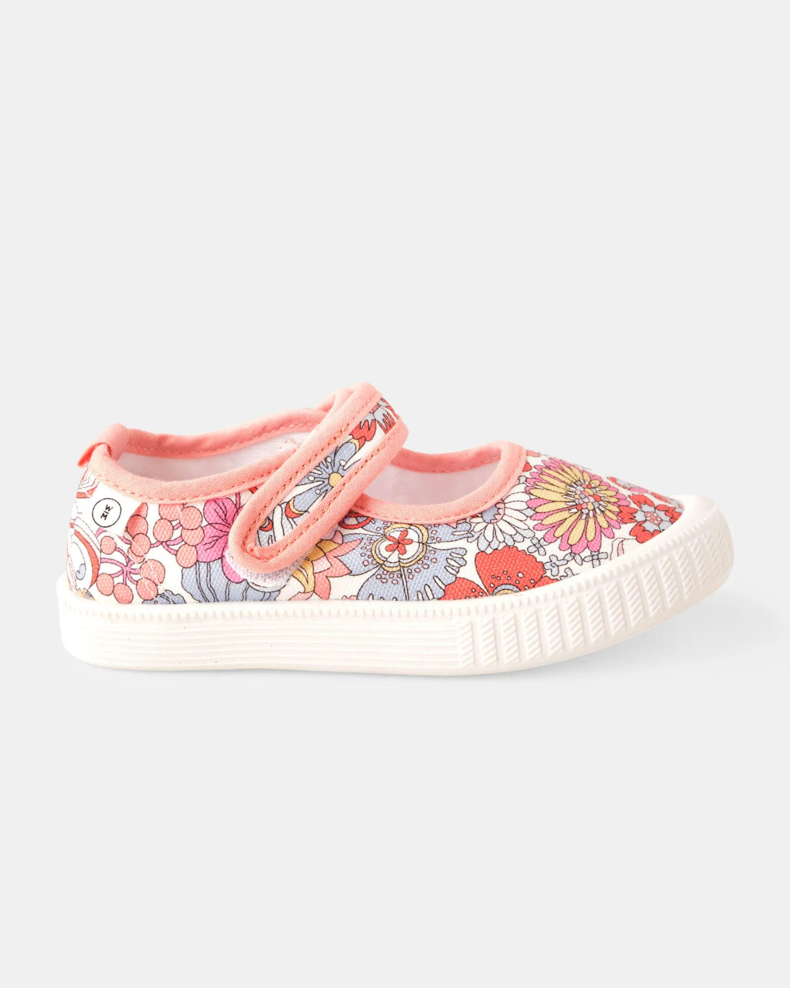 Liberty Mary Jane Canvas - Rainbow Garden Red