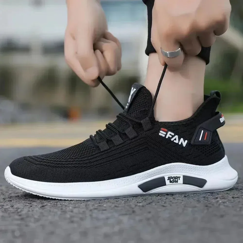 Men Flats Zapatillas Hombre Lightweight Pu Leather Breathable Shoe Mens White Sports Tenis Shoes Men Sneakers Casual Shoes