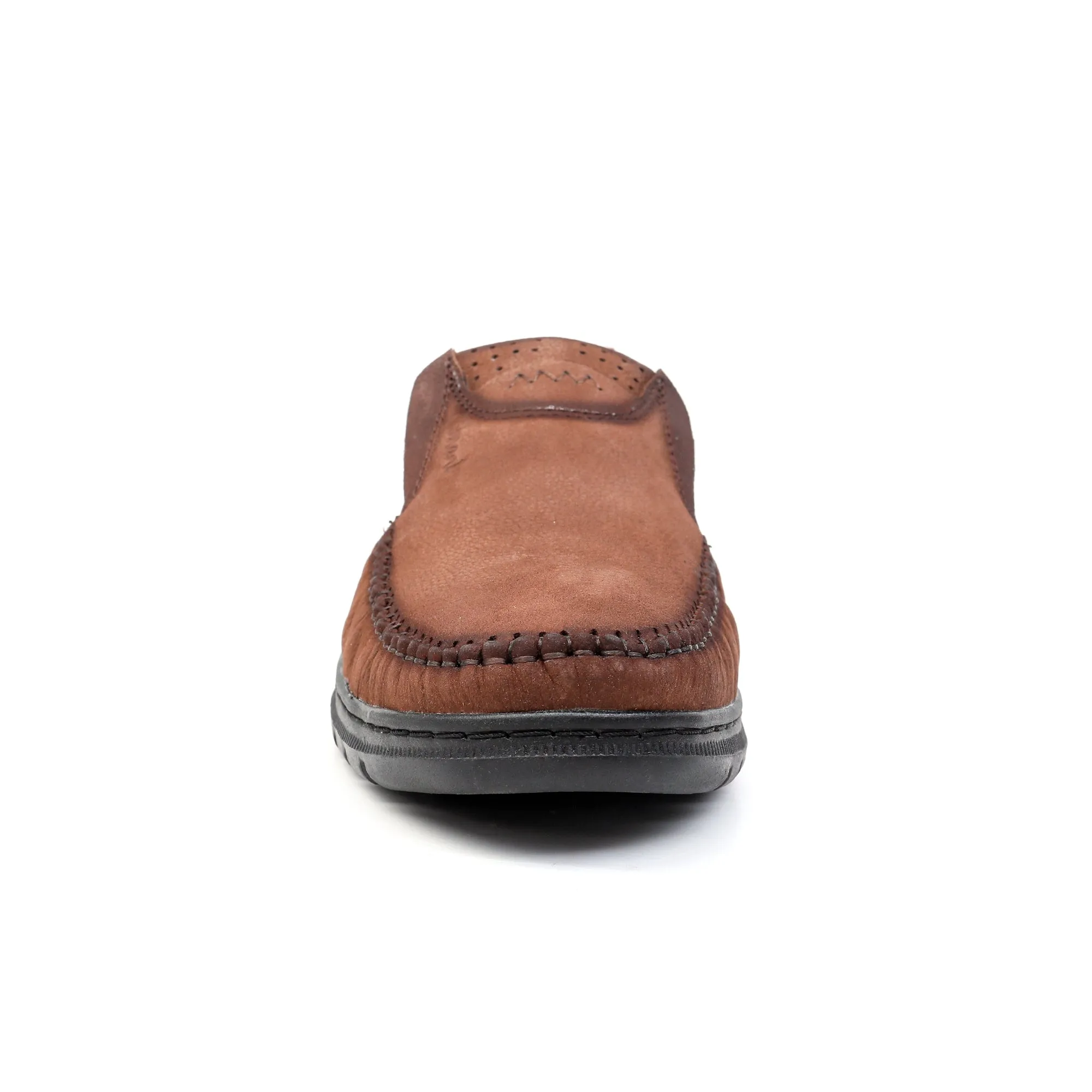 Men's Casual Brown Nubuck Leather Shoes | Vibrant® Power Flex Casual Shoes
