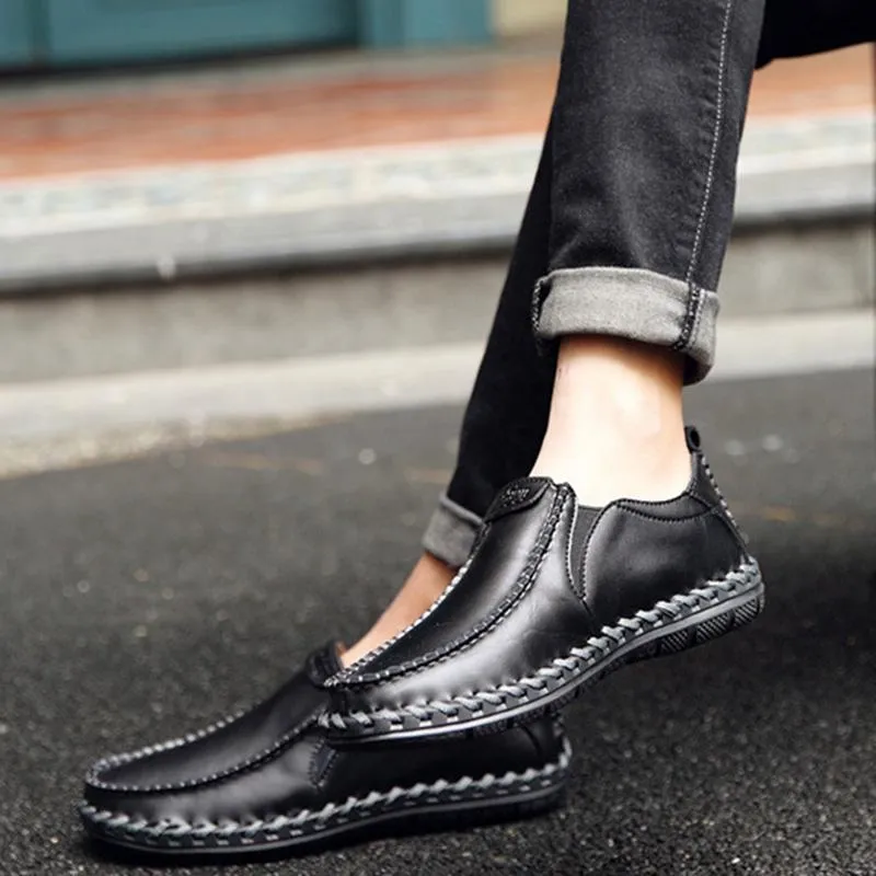 Men's Casual New Sets Feet Business British Trend Leather Shoes