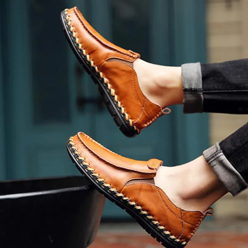 Men's Casual New Sets Feet Business British Trend Leather Shoes