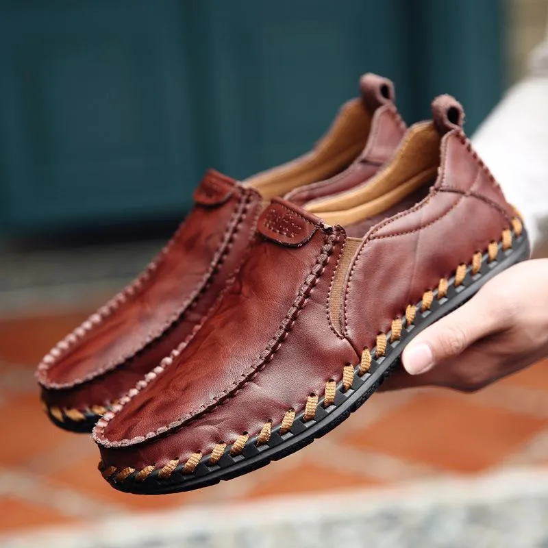 Men's Casual New Sets Feet Business British Trend Leather Shoes