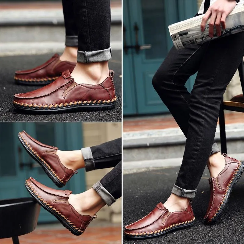 Men's Casual New Sets Feet Business British Trend Leather Shoes