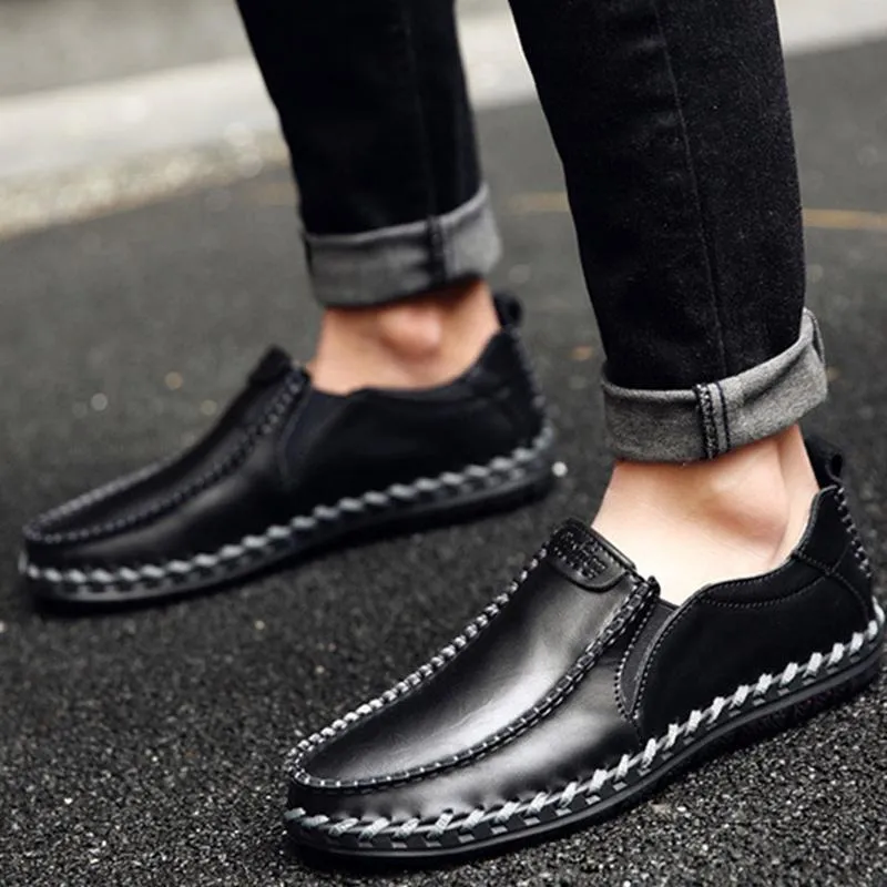 Men's Casual New Sets Feet Business British Trend Leather Shoes
