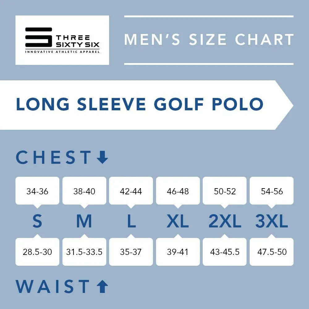 Men'S Dry Fit Long Sleeve Golf Shirt - Quick Dry Polo Shirts - UPF 30, Stretch Fabric