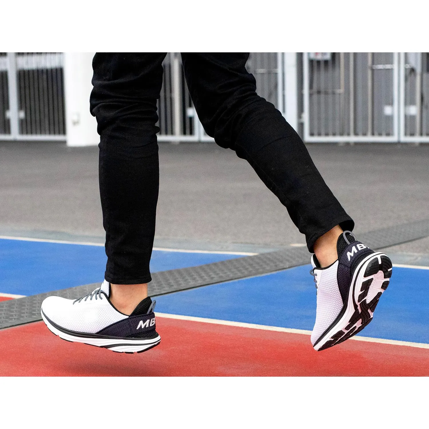Men's MBT Gadi Black/White Mesh