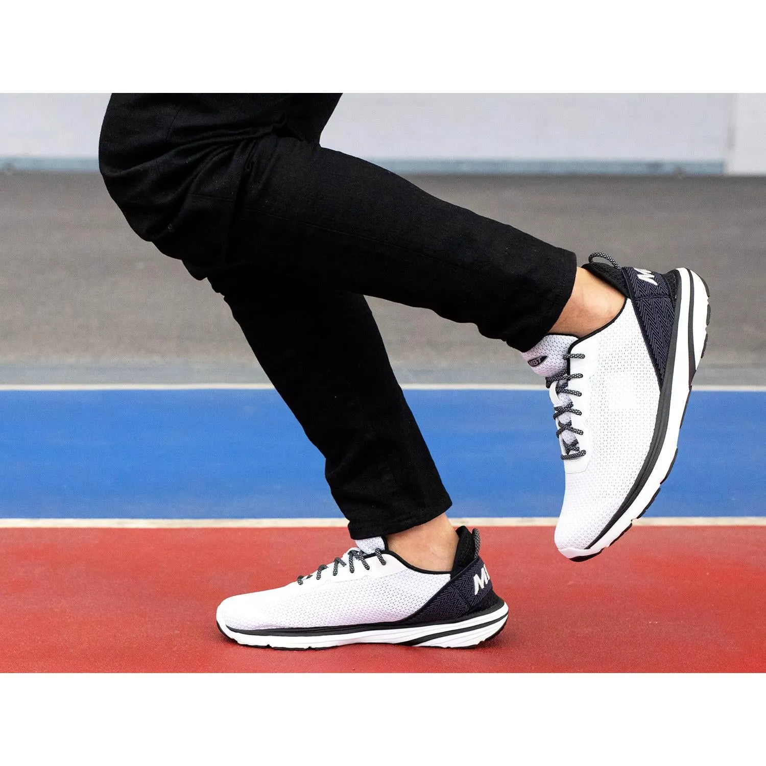 Men's MBT Gadi Black/White Mesh