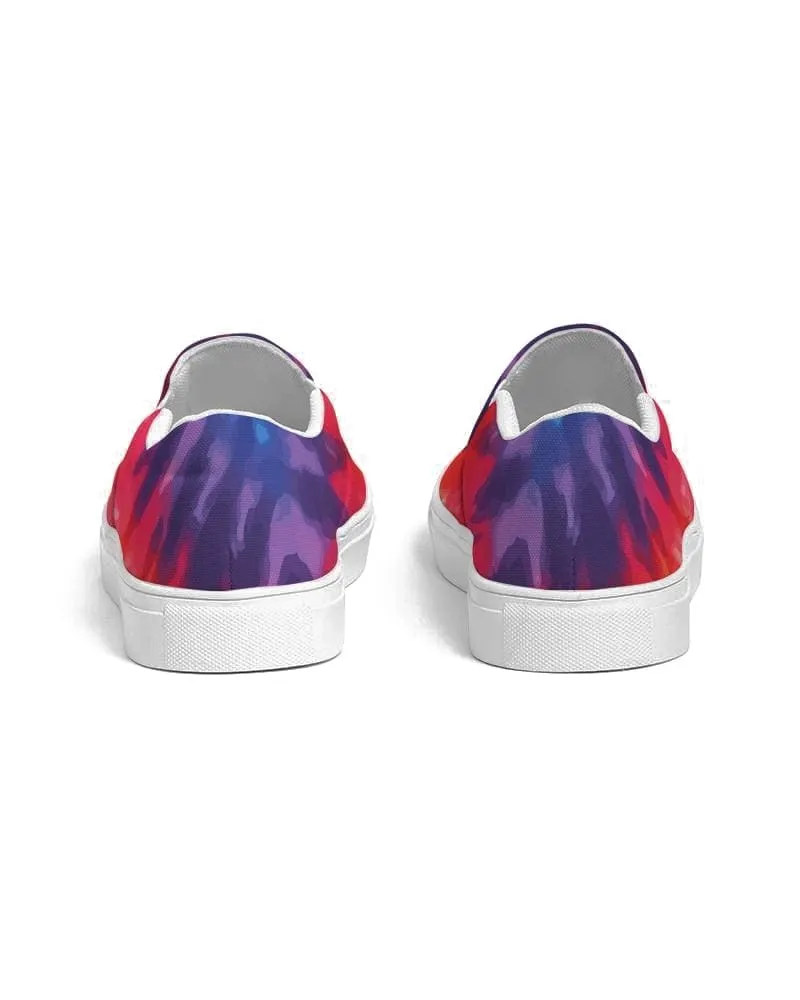 Mens Sneakers - Multicolor Tie-dye Low Top Canvas Slip-on Sports Shoes - Wiy475 by inQue.Style