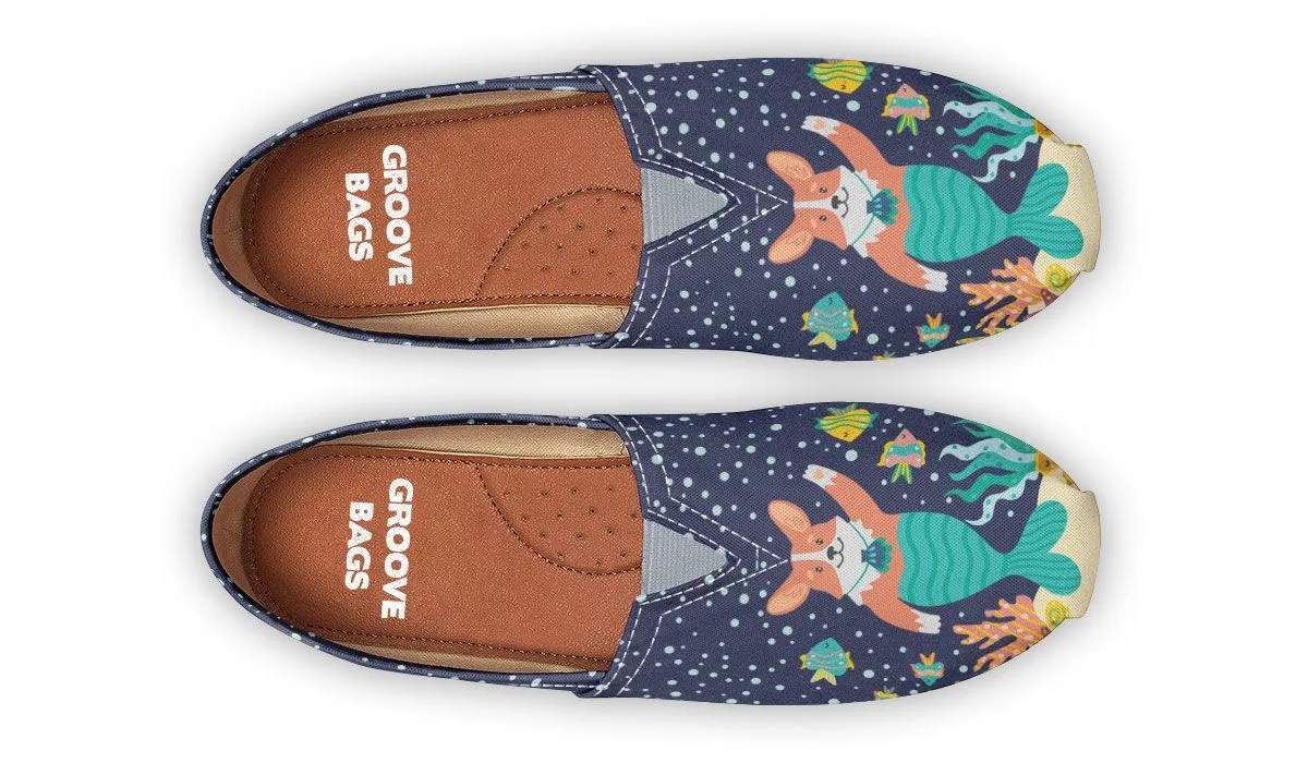 Mermaid Corgi Casual Shoes