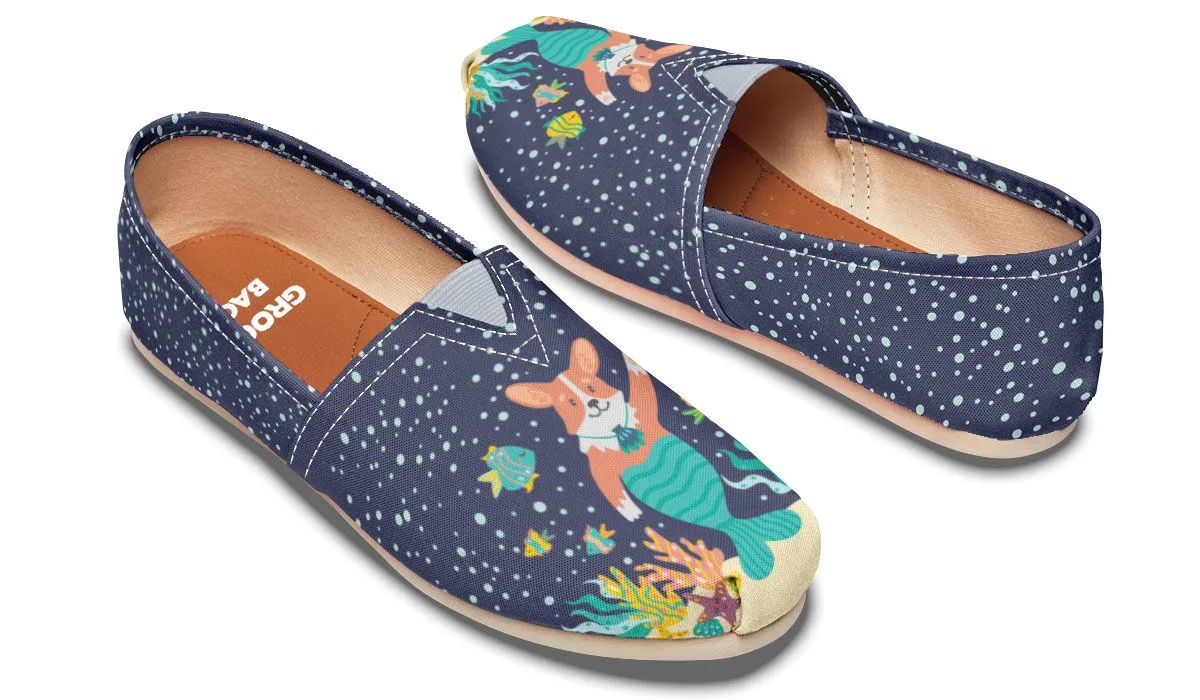 Mermaid Corgi Casual Shoes