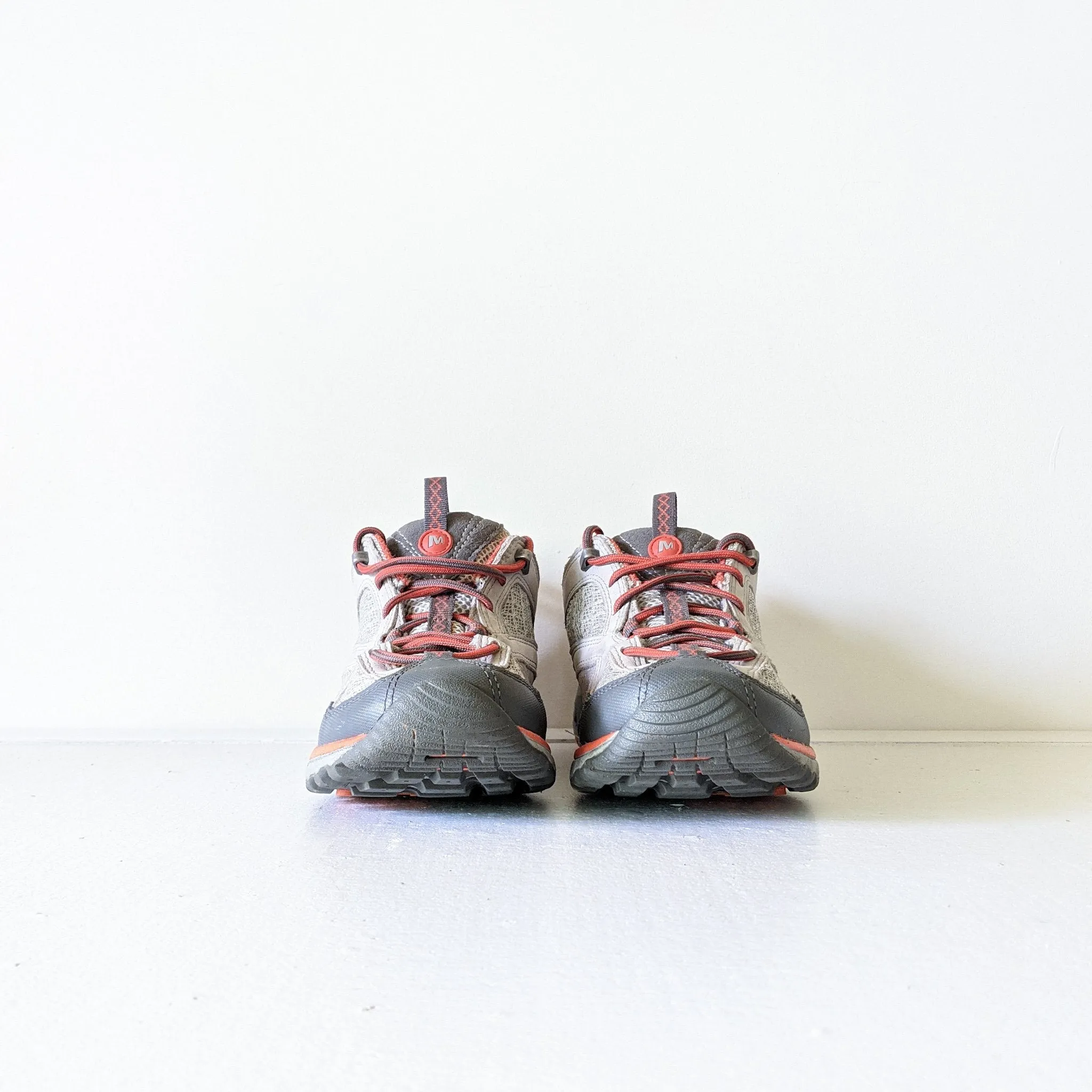 Merrell "Avian Light Ventilator" Vibram Athletic Shoe in Light Grey and Orange