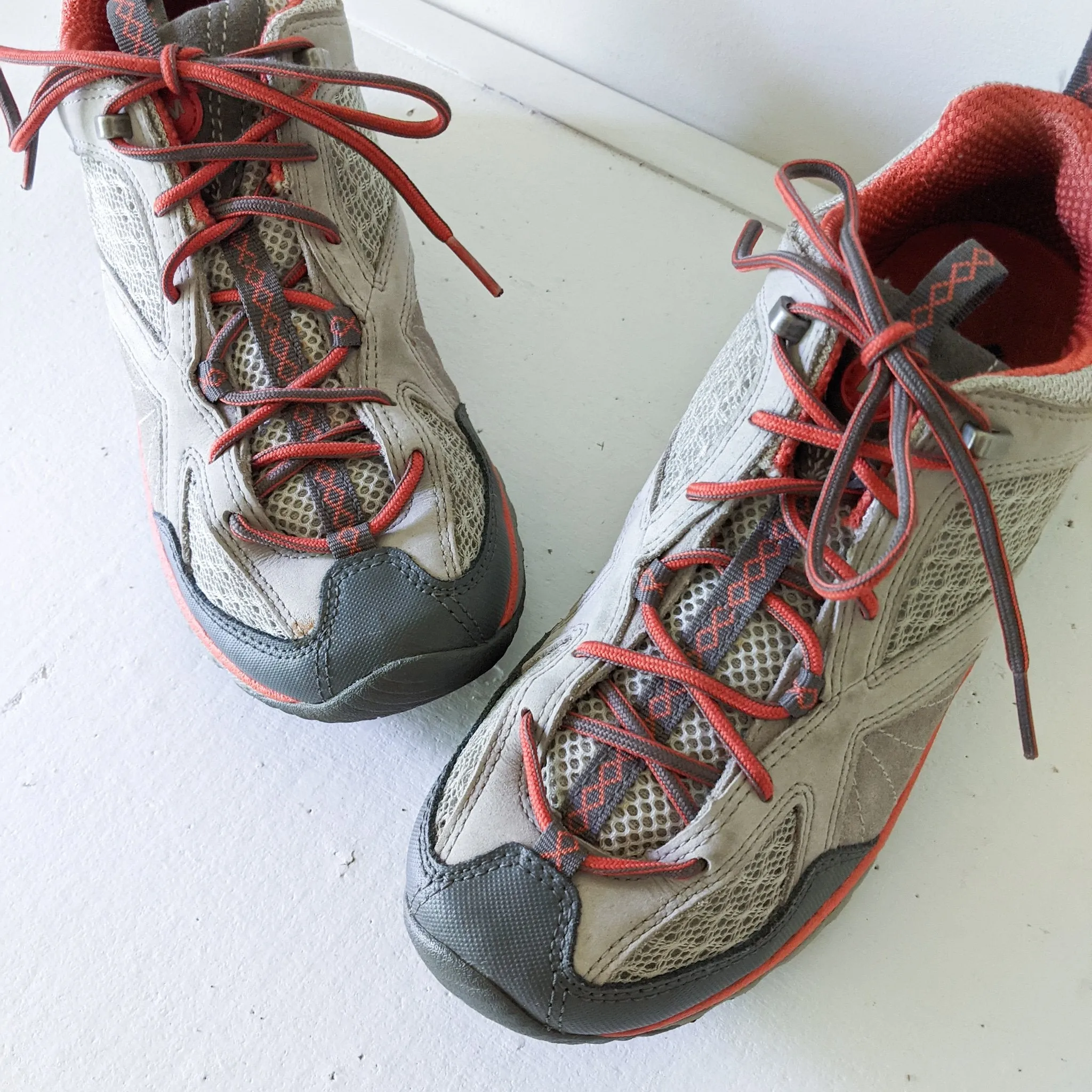 Merrell "Avian Light Ventilator" Vibram Athletic Shoe in Light Grey and Orange