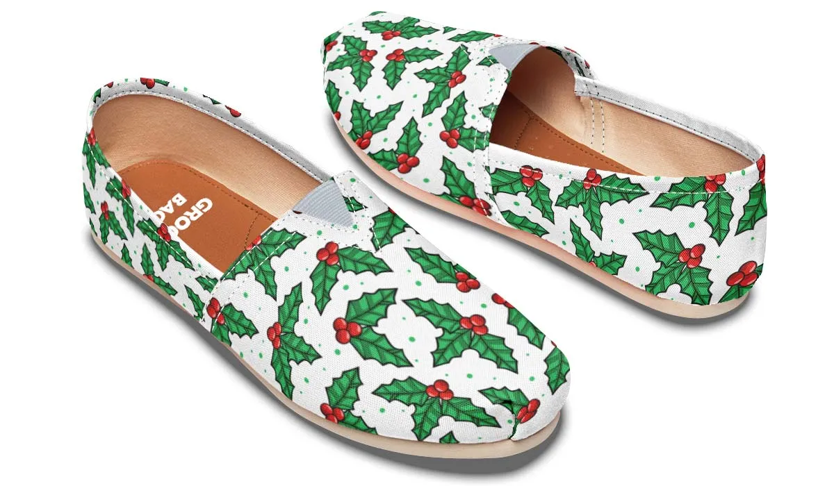 Mistletoe Pattern Casual Shoes