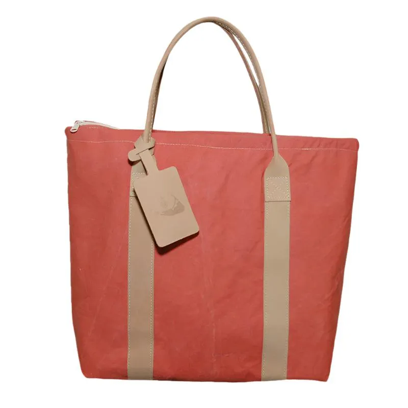 Nantucket Reds Collection® Tote with Ooze Leather Handles - Large