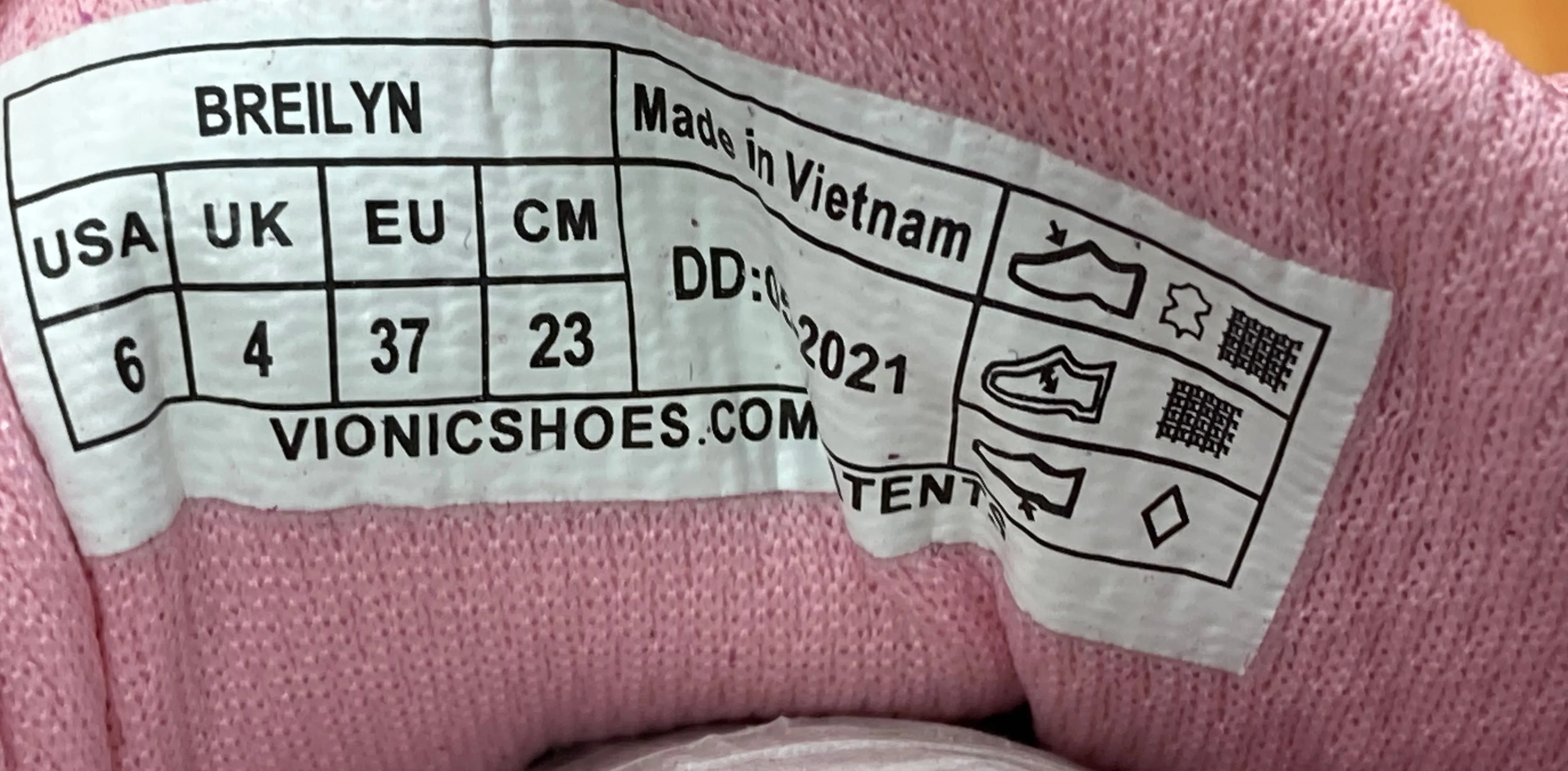 NEW! VIONIC BREILYN Women Size 6 Athletic Comfort Walking Shoes Sneakers Cameo Pink