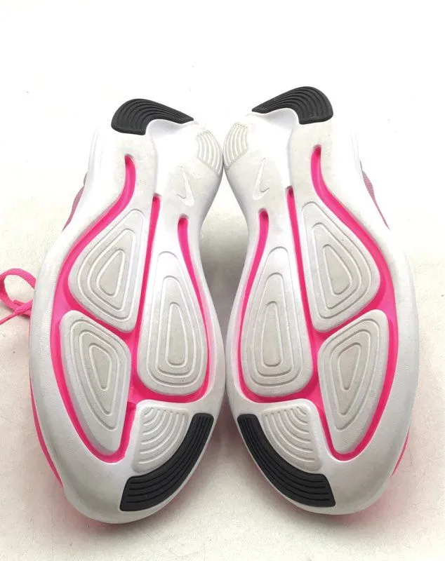 Nike Girls Lunarstelos 844974-600 Pink Gray Running Shoes - Size 5
