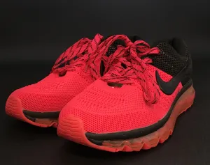 Nike Women's Air Max 2017 849559-008 Red Black Low-Top Running Shoes - Size 8.5
