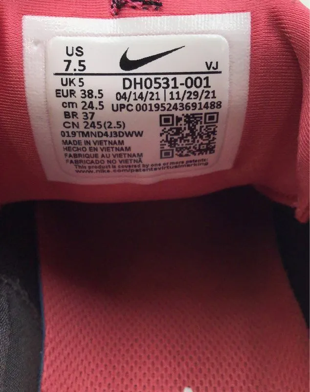 Nike Women's Air Max Furyosa DH0531-001 Red Black Running Shoes - Size 7.5