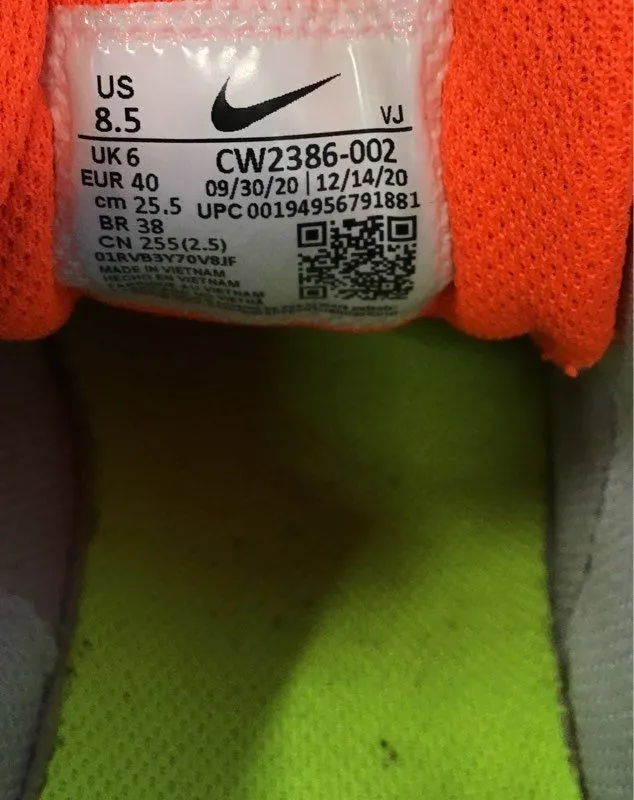 Nike Women's Crater Impact CW2386-002 Gray Running Shoes - Size 8.5