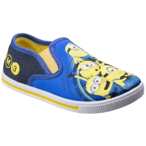 Official Despicable Me 3 Minions Canvas Shoes for Kids, Lightweight Slip-On Design, Elasticated Gussets, Textured Sole, Fun Minions Print, DM3 Style