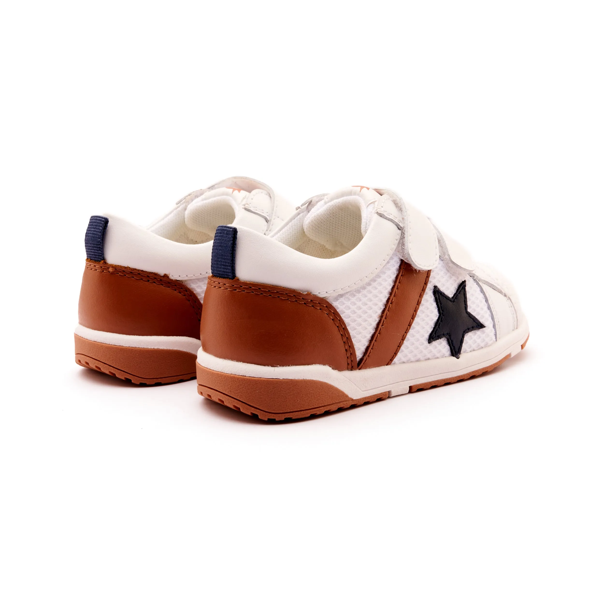 Old Soles Boy's 2111 Fresh Tracks Casual Shoes - Snow / Tan / Navy / White Gum Sole