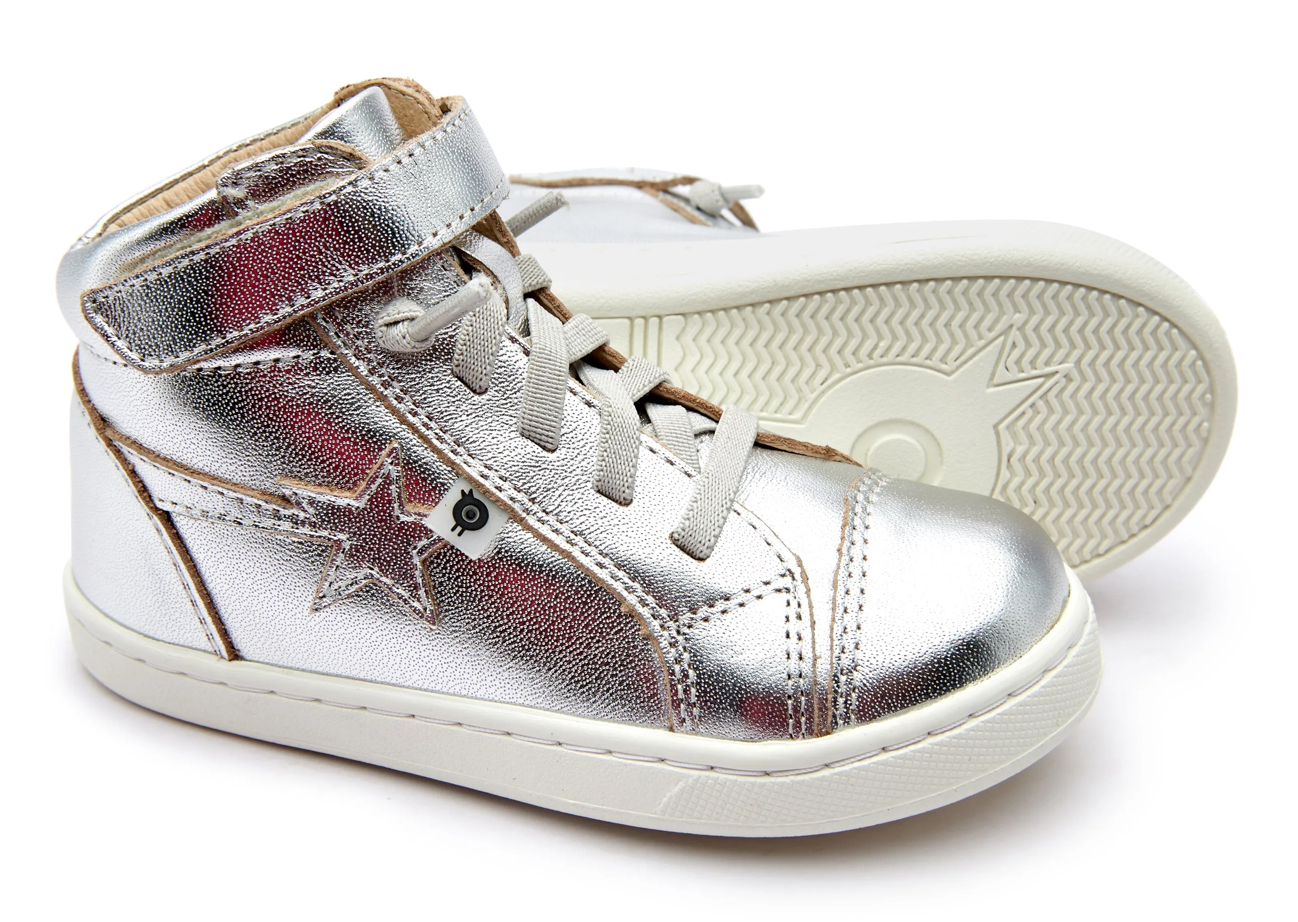 Old Soles Boy's and Girl's 6141 All In Hightop Sneakers - Silver