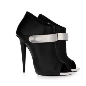 Party Leather High Heel Peep Toe Sandals