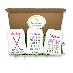 Personalized Golf Socks Gift Box – Custom Golf Gift for Women