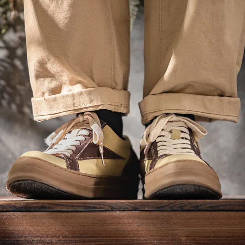Retro Splicing Casual Shoes
