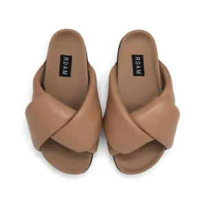 roam: foldy puffy sandals-nude no