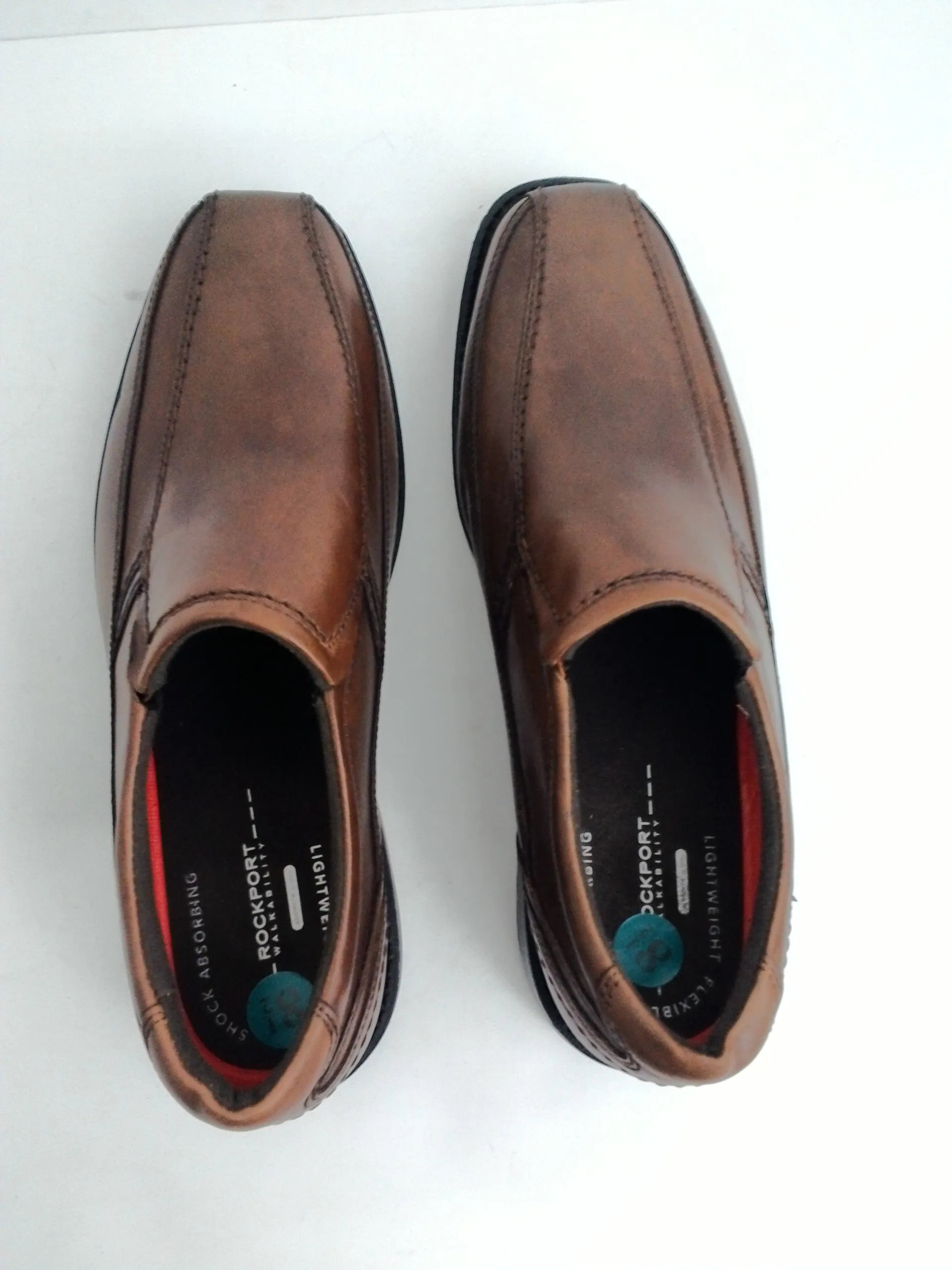 Rockport Men's Style Leader 2 Bike Toe Slip on , Brown Size 8.5 M