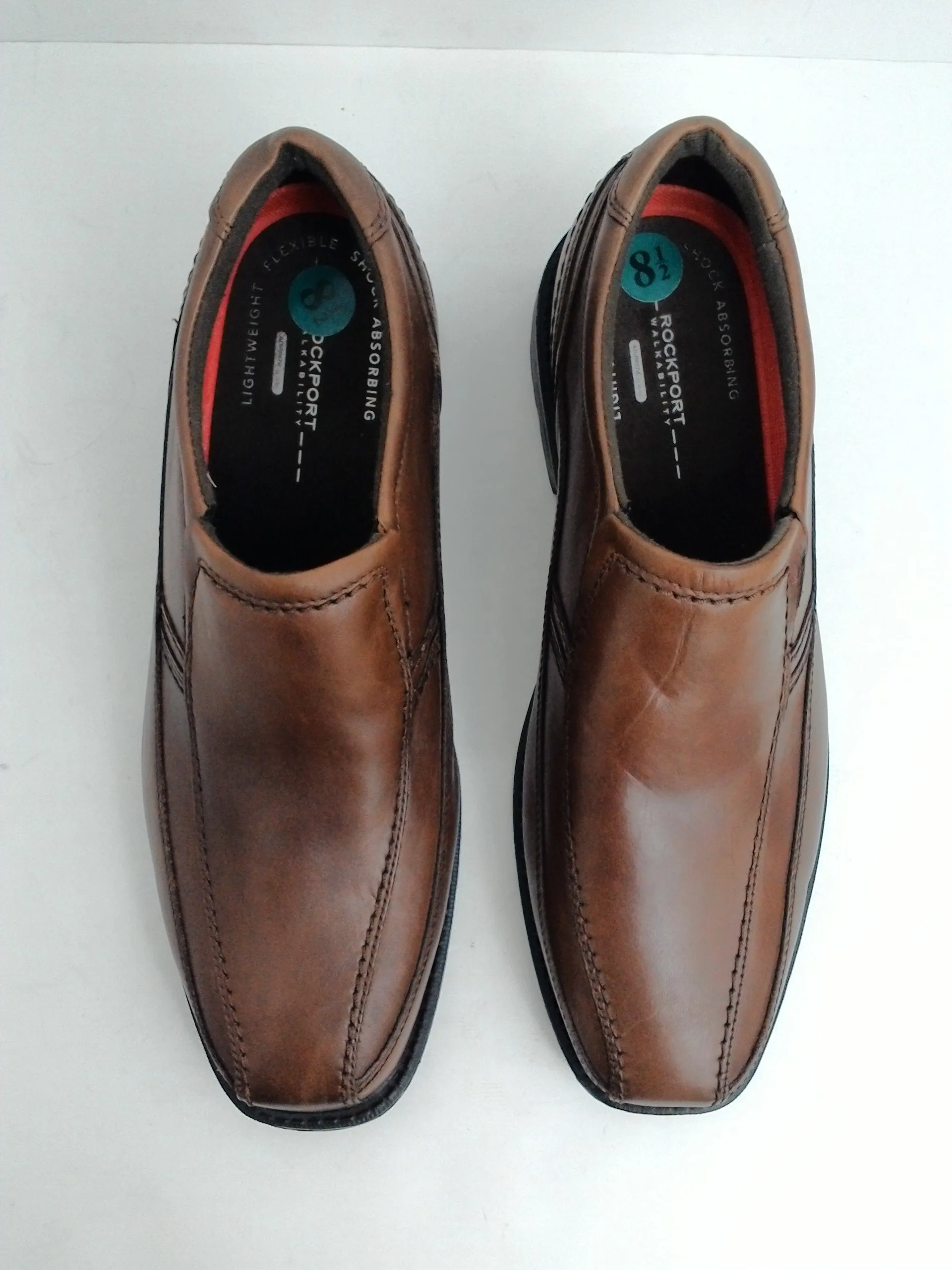 Rockport Men's Style Leader 2 Bike Toe Slip on , Brown Size 8.5 M