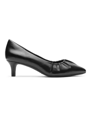 Rockport Women's Total Motion Kalila Gathered Pump Heel Black CJ0002