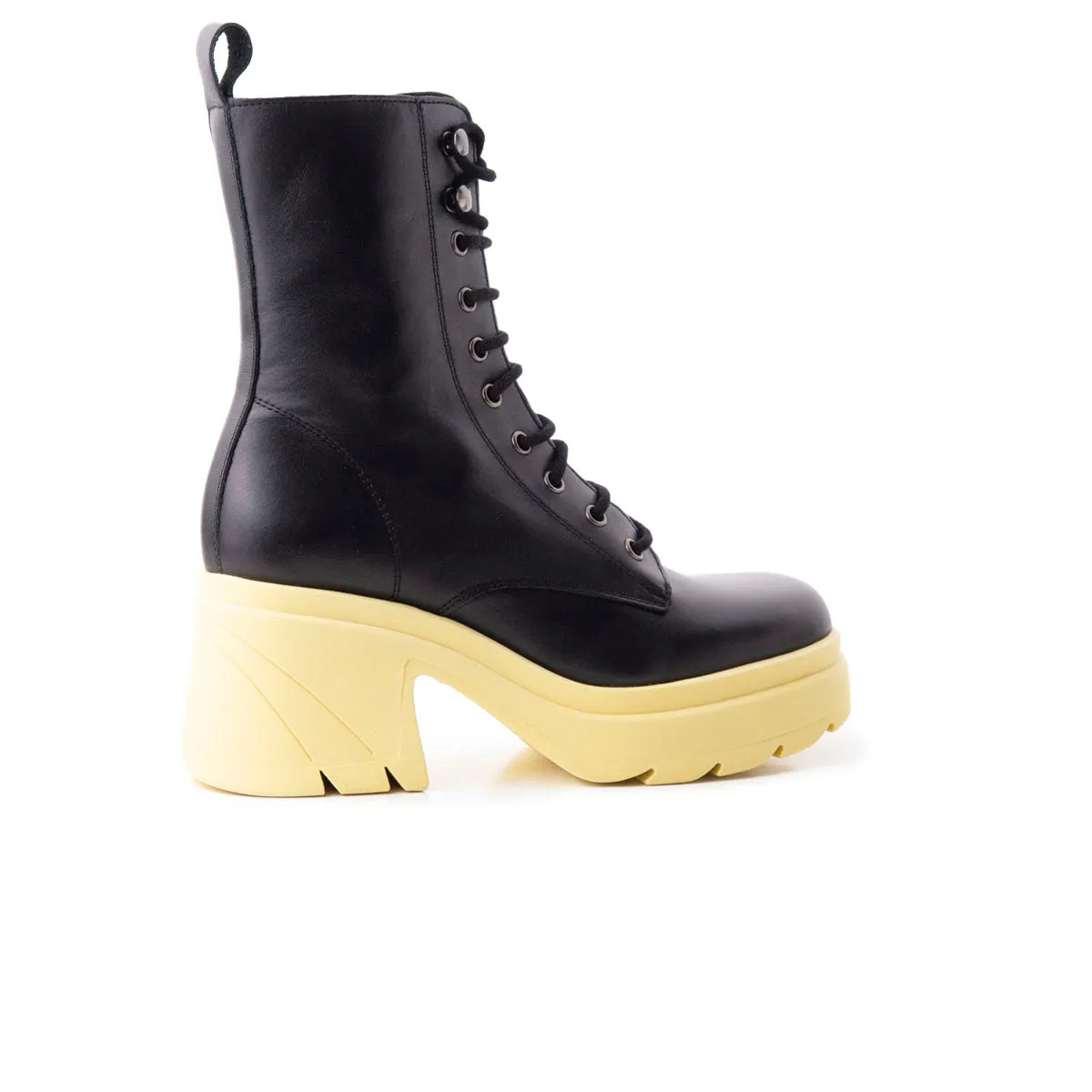 Romeo Black/Yellow Leather