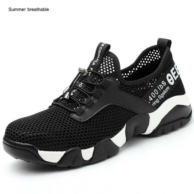 S1 steel toe safety shoes reflective lightweight breathable