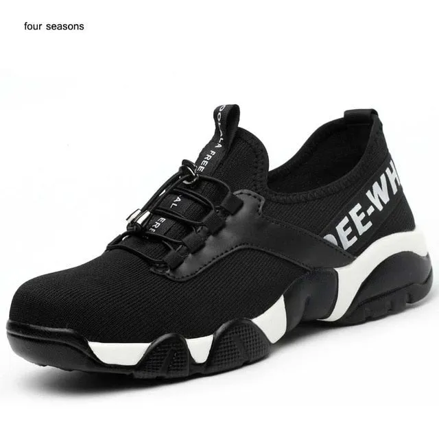 S1 steel toe safety shoes reflective lightweight breathable
