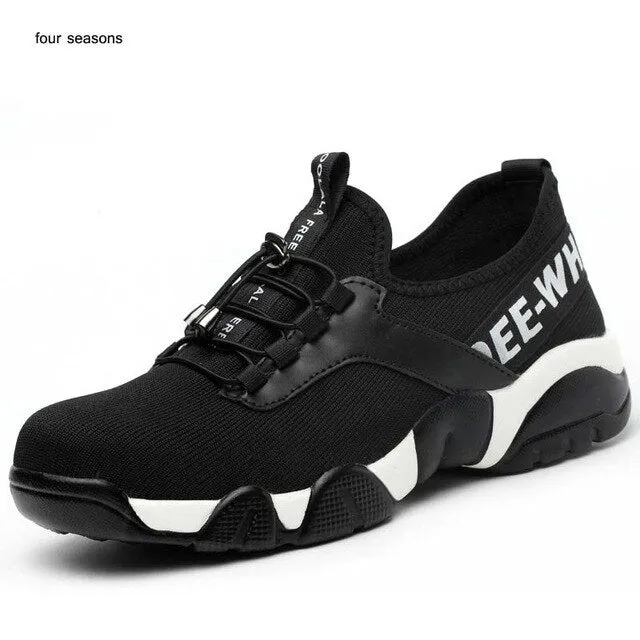 S1 steel toe safety shoes reflective lightweight breathable