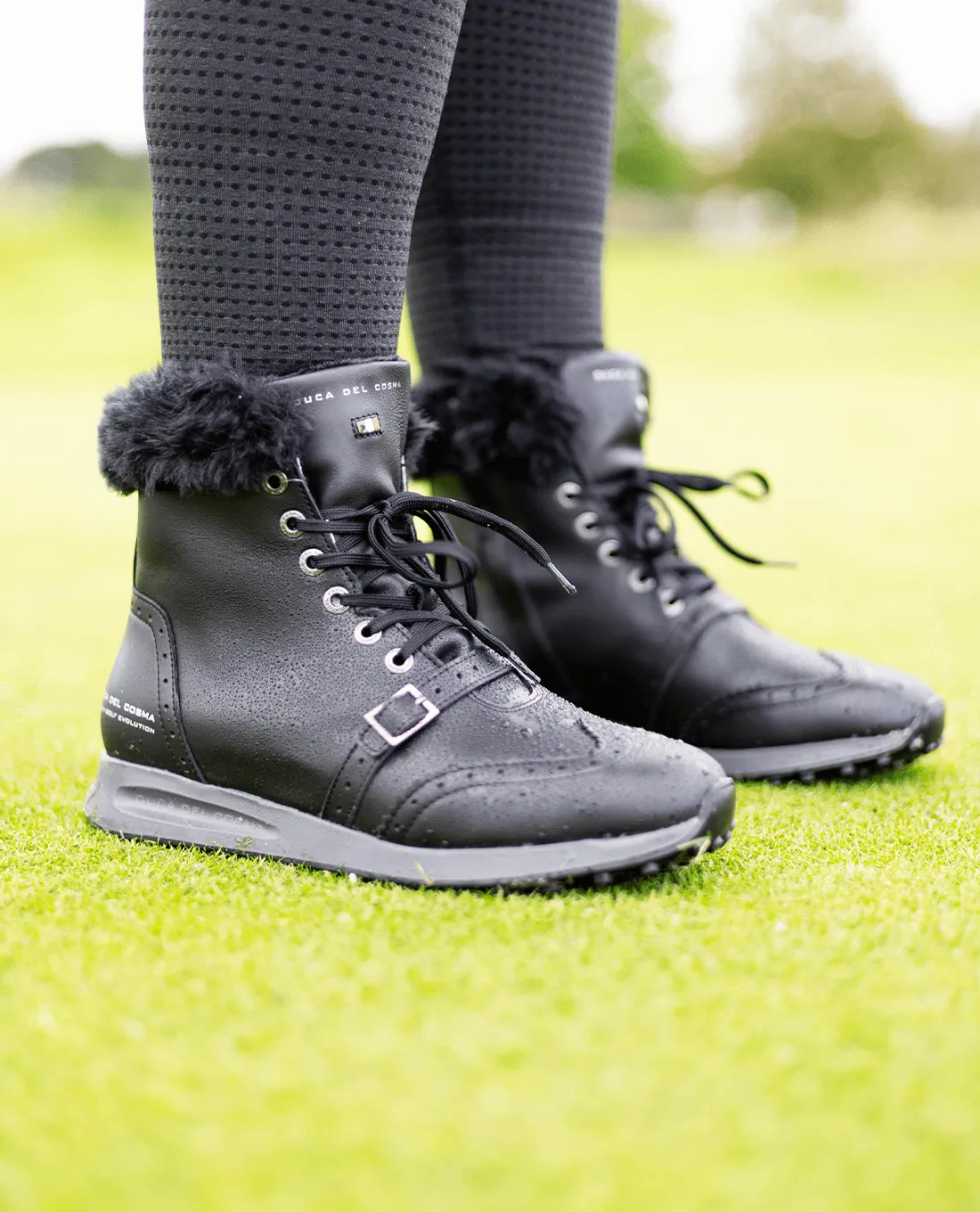 SIZE UK 7 - DUCA DEL COSMA Sabrina Waterproof Golf Boot Black