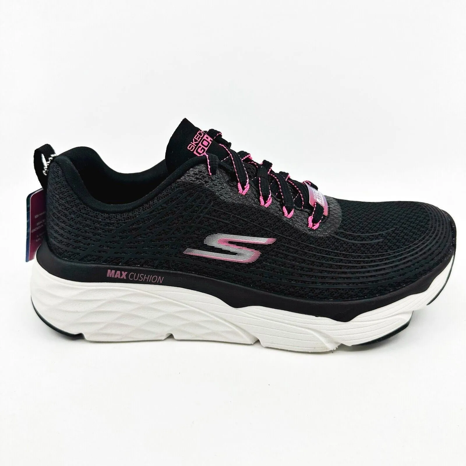 Skechers Max Cushioning Premier Black Pink Womens Size 6 Athletic Shoes